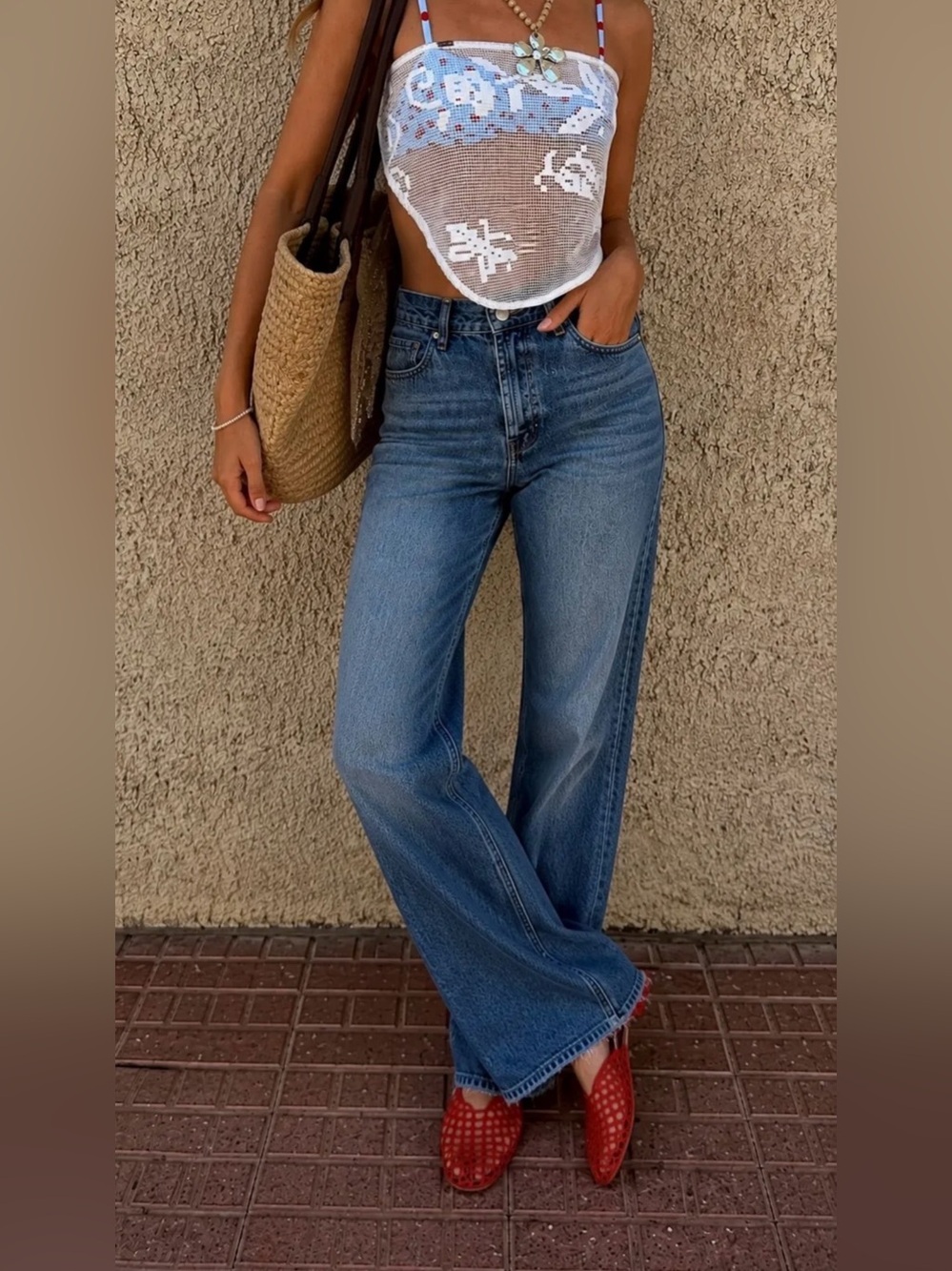Anine Bing Straight Leg Jeans